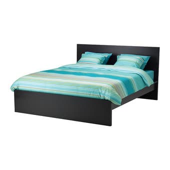 **MUST GO TONIGHT!**IKEA Malm Queen bedframe (black-brown) - $115 1