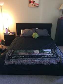 **MUST GO TONIGHT!**IKEA Malm Queen bedframe (black-brown) - $115 2