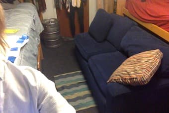 Blue sectional sofa 1