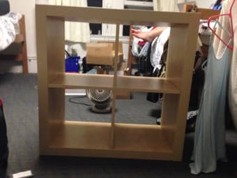 Wooden Cube shelf system for sale $50 1