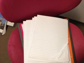 Paper and binders $5 obo 1