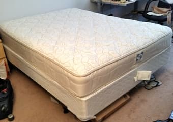 Queen mattress + frame + box spring all for $170 1