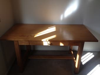 Beautiful solid wood desk - $150 OBO 1