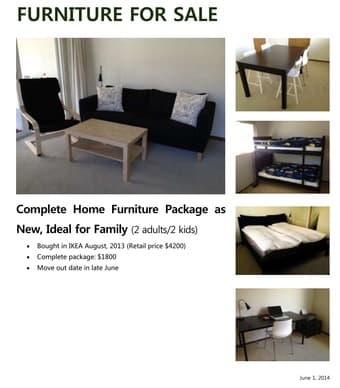 Complete Furniture package for 2BR apartment 1