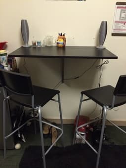 IKEA wall mounted bar counter and bar stools $50! Steal! 1