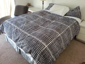 King size bed - Mattress, box spring and legs - $150 1