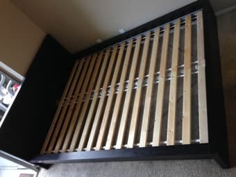 IKEA Malm Queen bedframe+ two Ikea queen mattress $100 2