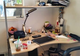 Very nice metal frame desk for $50, obo 1