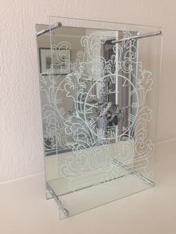Designer clock Fantome (glass/mirror) - $80 2