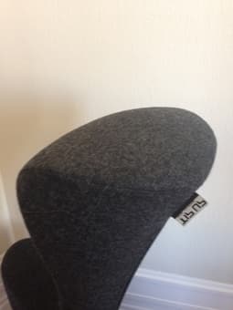 Ligne Roset Tip Up Chairs in Orange & Grey - $400 2