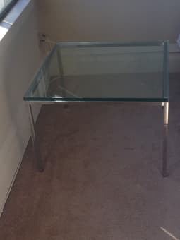 Crystal & Chrome Square Coffee Table - $250 3