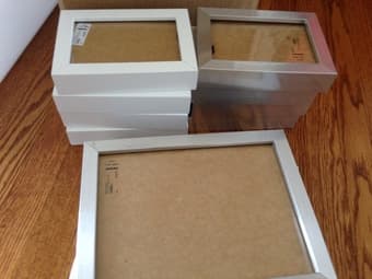 Set of 20 Ikea ribba aluminium/white picture frames - $50 3