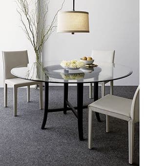 Dinning Table - 48" Round Glass by Crate & Barrel 2