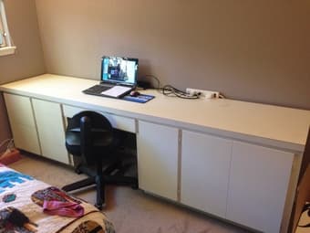 White desk with drawers and lots of storage - only $80 2