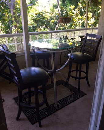 MOVING SALE- table, bar stools, side tables 2