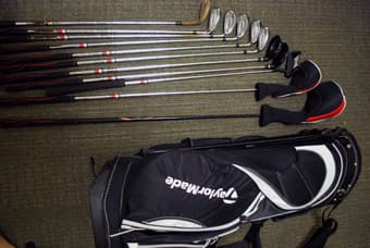 golf set --- Top Flite complete clubs set + Taylormade bag $200 1