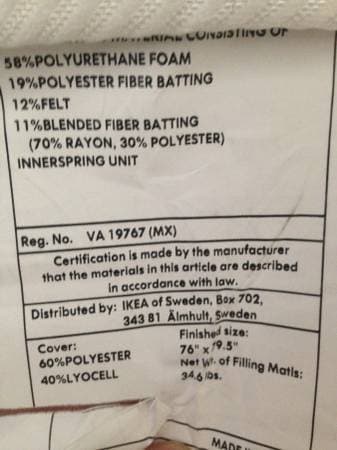 IKEA King-sized Sultan Hogla Mattress - $100 (org. $549, Palo Alto) 3