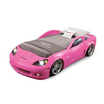 BRAND NEW Step2 Corvette Convertible Toddler to Twin Bed Pink 2