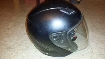 Sparx open face helmet, black, small, $30 3