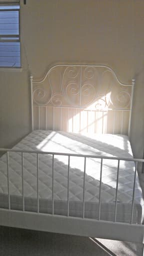 MOVING SALE, NEW bed frame+queen size mattress (FREE desk, bookcase) 3