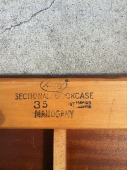 Antique Macey Mahagony Sectional Bookcase, made May 1905 2