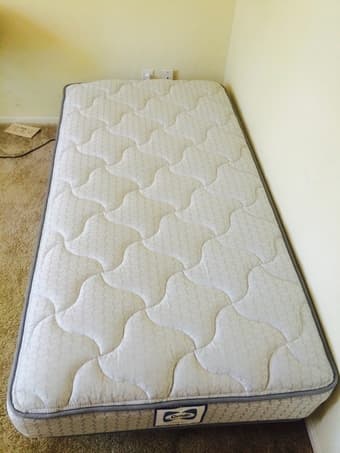 Twin Mattress / Frame / Slats used for less than 1 year for sale -$80 1