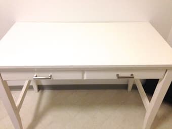 Crate & Barrel Paterson White Desk $249 --> $85 2