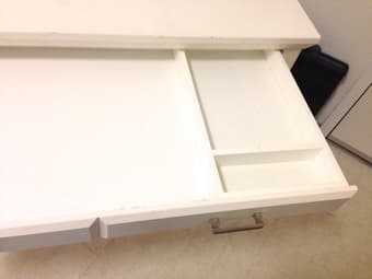 Crate & Barrel Paterson White Desk $249 --> $85 3