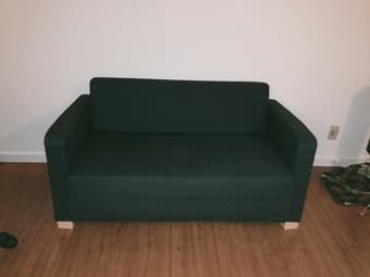 IKEA sofa bed ($50) and desk chair ($10) 1