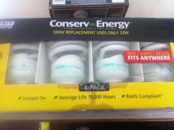 Conserv Energy light bulbs for $2 1
