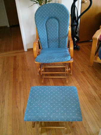 FOR SALE futon & nursery glider chair with ottoman 2