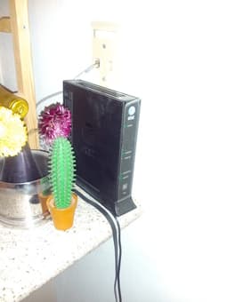 Dresser, shoe rack, DSL modem 2