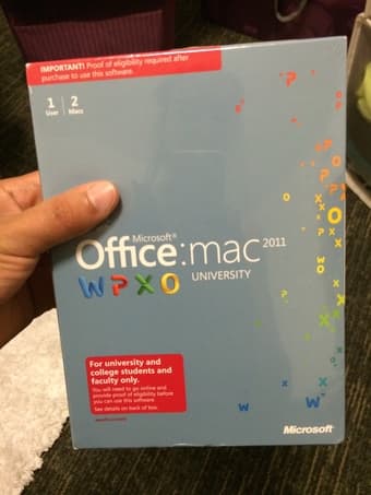 Microsoft Office Software for Mac 2011 for Students/Faculty for $90 1