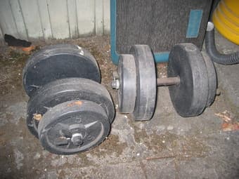 Dumbell weights - $15 1