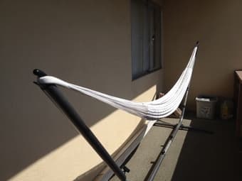 Woven Hammock and Frame $75 (discount to $65 if you pick up) 1