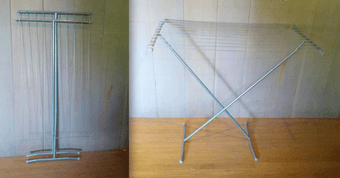 move out sale: lamps, fan, laundry rack, jacket stand 3
