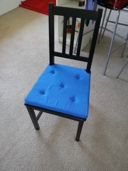 SELL IKEA CHAIR WITH BLUE CUSHION - $10 1