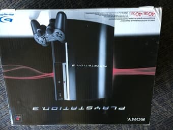 Sony PlayStation 3, 40GB HDD Wi-Fi Bluetooth HDMI, 2 controllers -$100 3