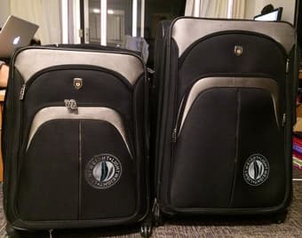 assorted luggage / suitcases, various sizes/$ 2