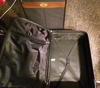 assorted luggage / suitcases, various sizes/$ 3