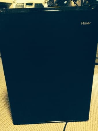 Mini fridge, HP Printer, Scanner, Copier, and Microwave 1