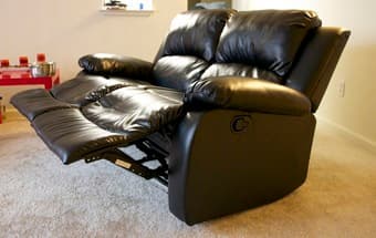 Lazy Boy Double recliner Leather Couch 3