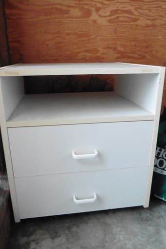 Arm chair, lamps & cabinet 2