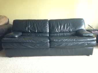 Leather sofa (black) $180 1