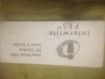 $5 - Interwrite PRS RF Clicker with User Guide 2