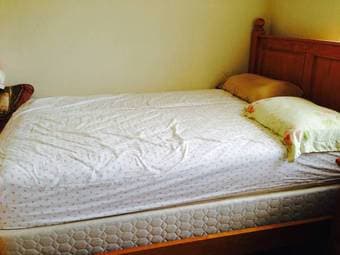 Wood Framed Queen Bed wi/Matress+Box Spring $350 3
