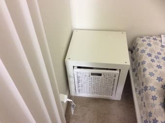 White bedside storage basket table Ikea - Pickup from Sunnyvale 2