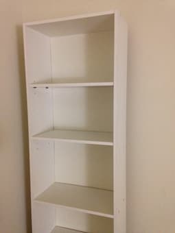 White wooden Book shelve $18 - Sunnyvale 1