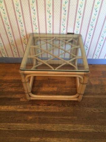 Wicker/Glass Table Set - $120 - Great Deal! 1