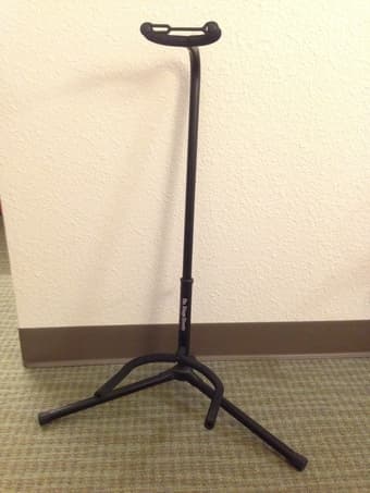 On Stage Guitar Stand with Velveteen Padding and Security Strap, $6 1